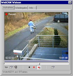 Bedienung von WebCAM Watson